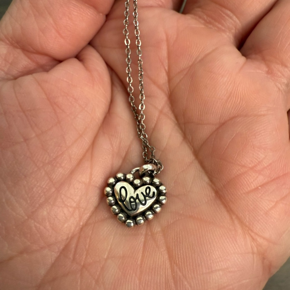 Brighton Be Mine Love Silver Heart Pendant Necklace - Picture 4 of 4